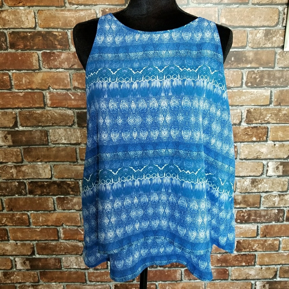 Multi-Layered Sleeveless Blouse